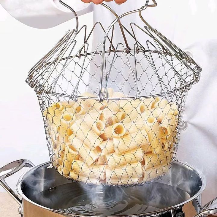 Multifunctional cooking basket made of stainless steel