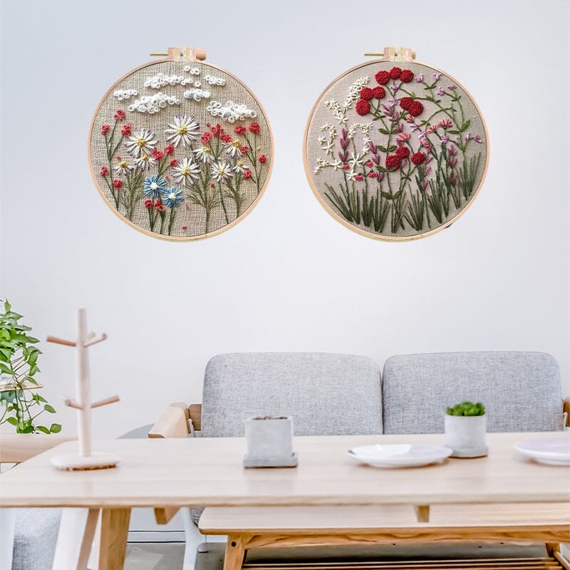 Kit de broderie florale pour loisirs créatifs