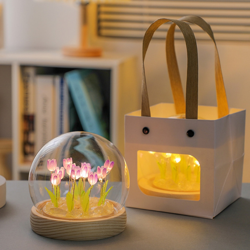 DIY tulpanlampa – Mjuk blommig belysning
