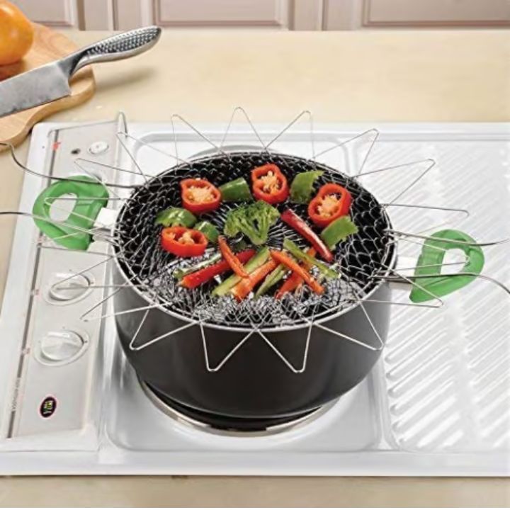 Multifunctional cooking basket made of stainless steel