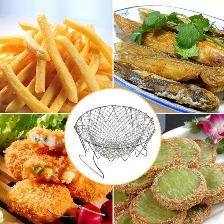 Multifunctional cooking basket made of stainless steel