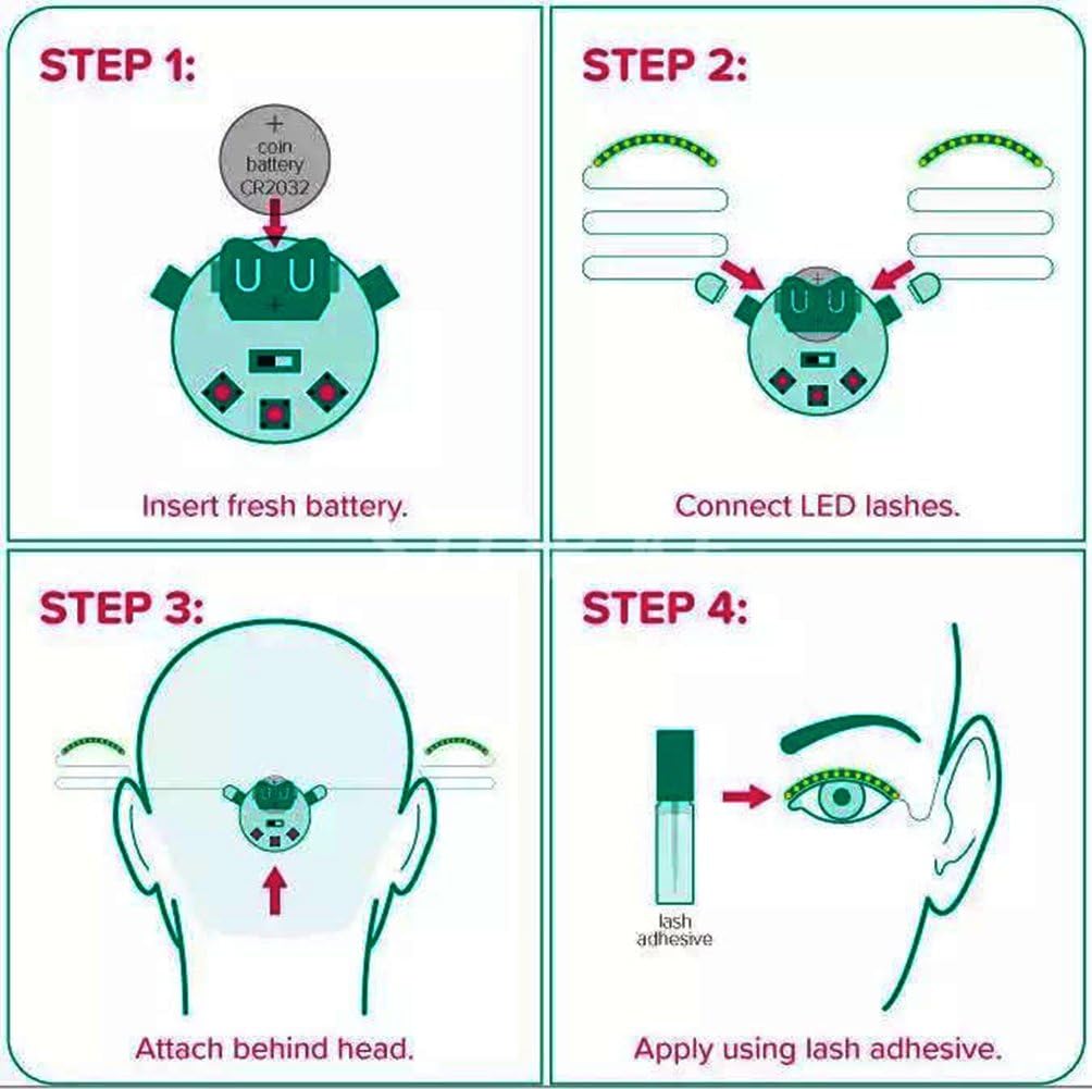 Pestañas LED luminosas – Mirada cautivadora garantizada