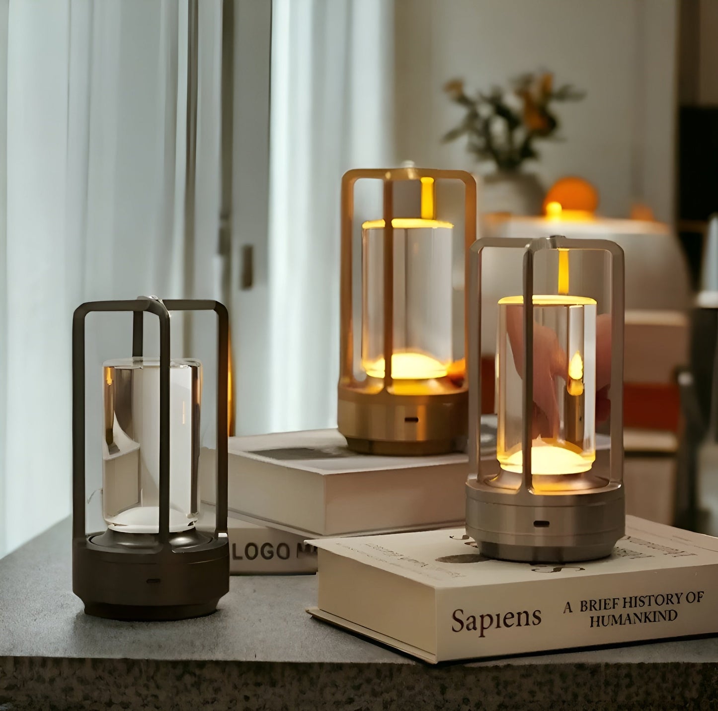 Skandinavisk LED bordlampe – Elegant og bærbart lys