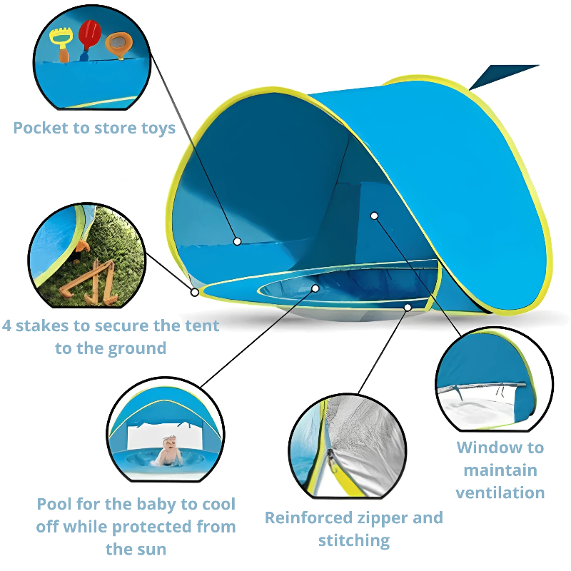 UV protection tent for baby – Optimal protection at the beach
