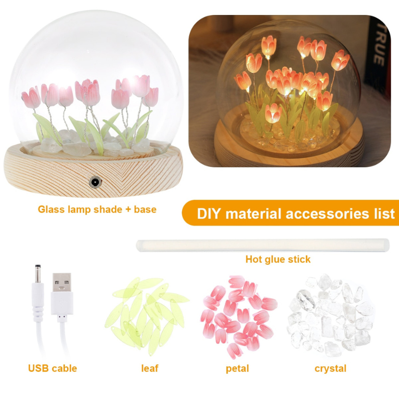 DIY tulpanlampa – Mjuk blommig belysning