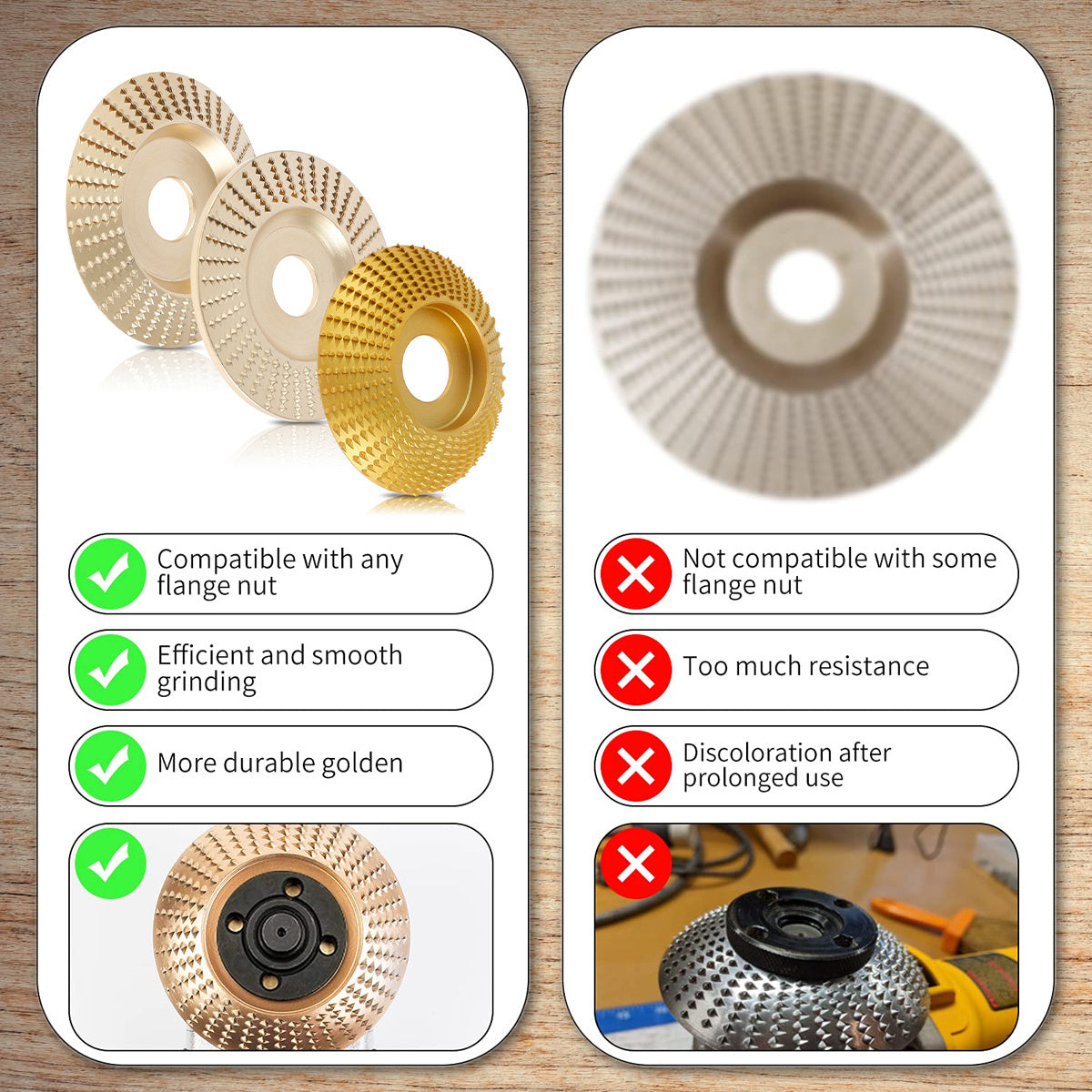 Kit de discos de escultura en madera – Precisión y eficacia para tus creaciones