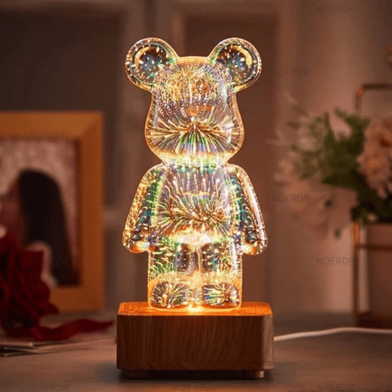 3D bear decorative lamp with fairy light