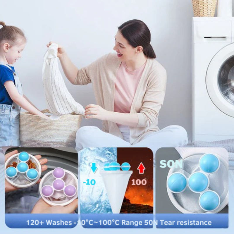 Filtre anti-poils, cheveux et résidus pour lave-linge