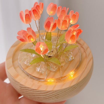 DIY tulp lamp om te monteren – Zachte bloemlicht 
