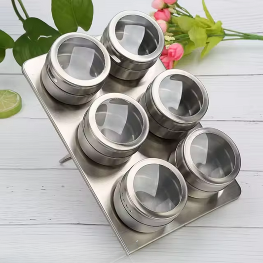 Juego de organizadores magnéticos para especias práctico y elegante