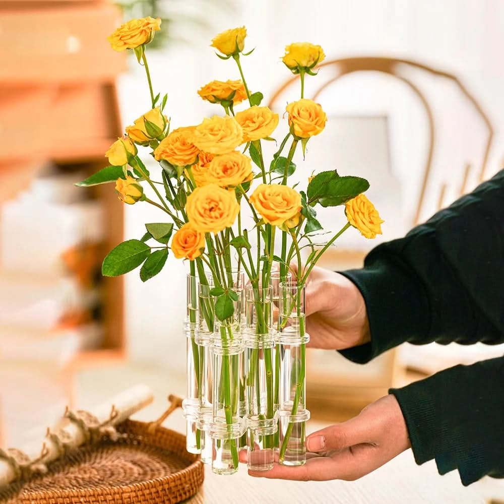 Vaso modular elegante para composiciones florales creativas 
