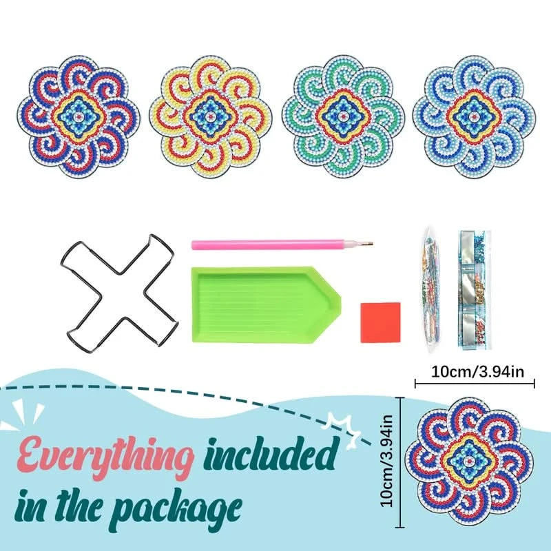 DIY coasters med rhinestones 
