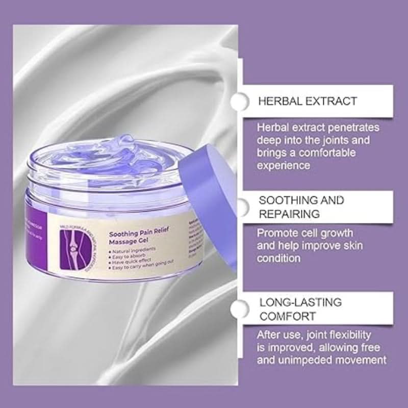 Natural soothing gel to relieve pain and tension 