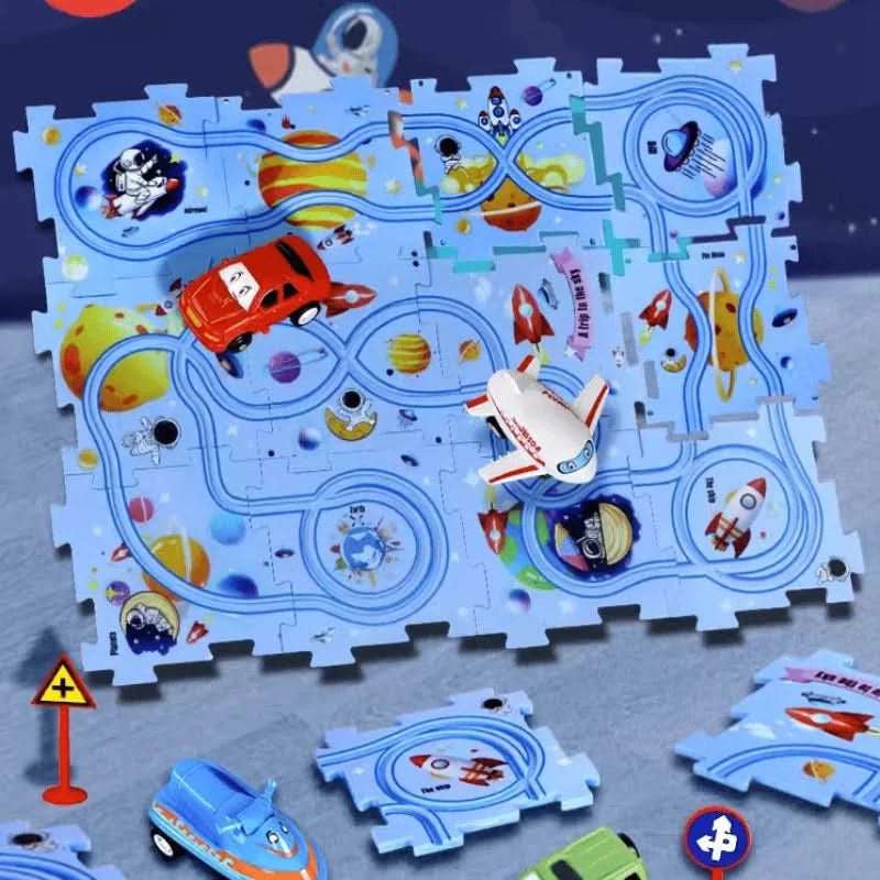 Oktatási kör-puzzle elektromos járművekkel 