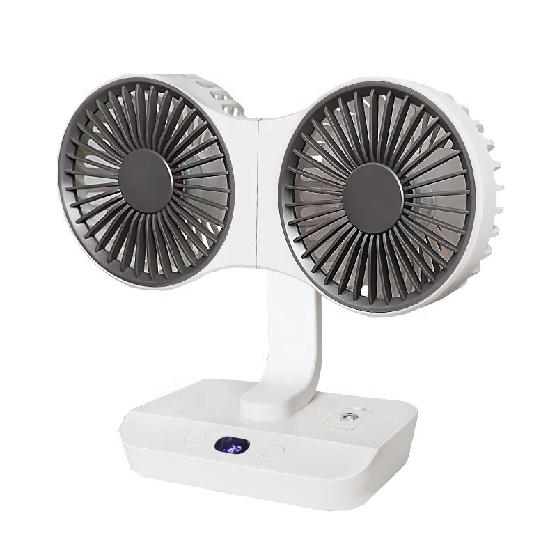 Rechargeable and Adjustable Double-Head Fan 