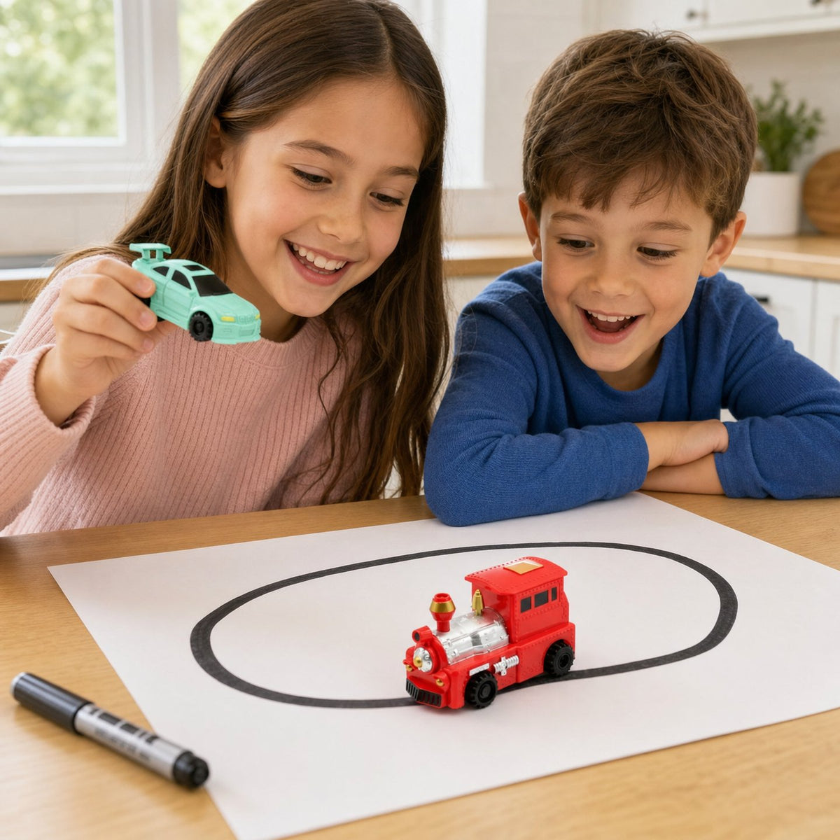 O carro mágico que segue os seus desenhos como por magia 