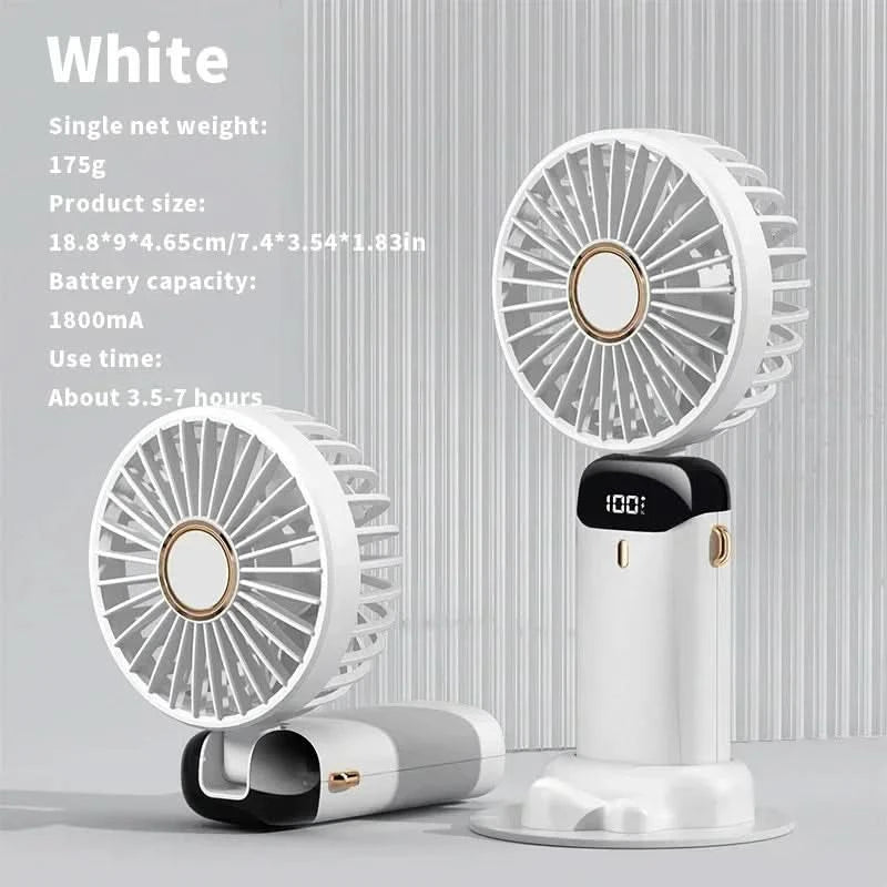 מאוורר קטן חזק עם מסך LED חכם 