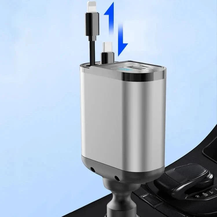Rychlá nabíječka do auta s dvojitým inteligentním USB portem 4-v-1 