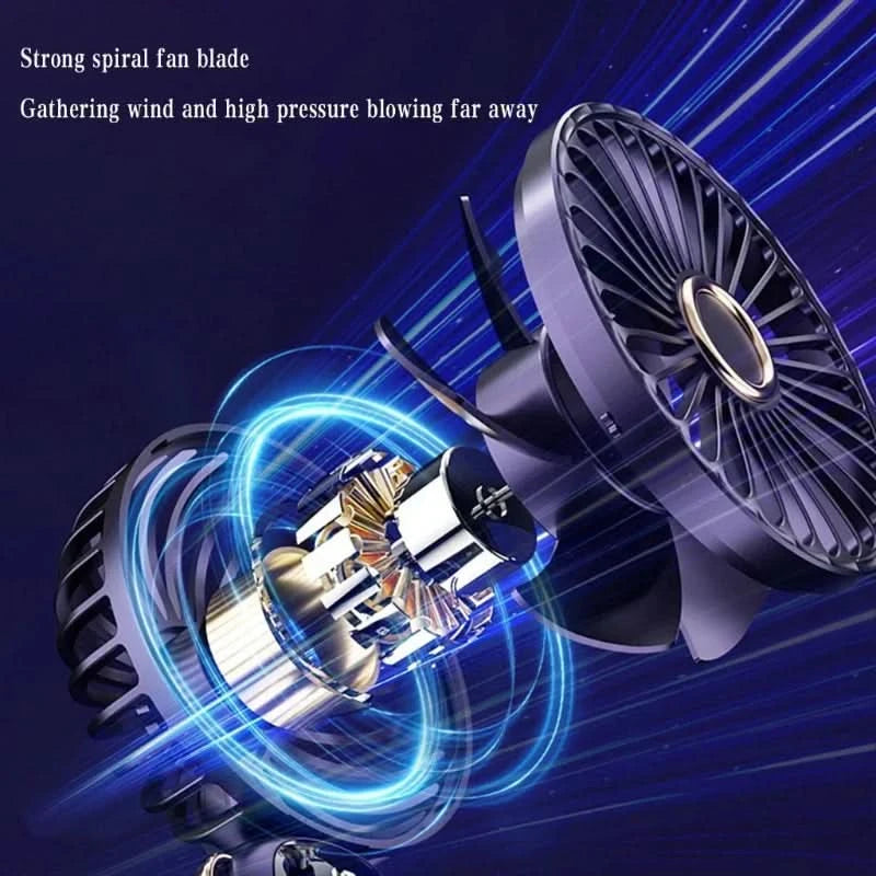 מאוורר קטן חזק עם מסך LED חכם 