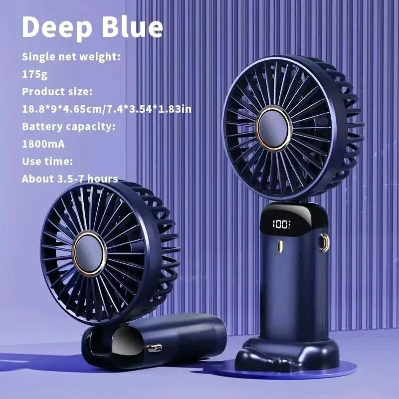 מאוורר קטן חזק עם מסך LED חכם 