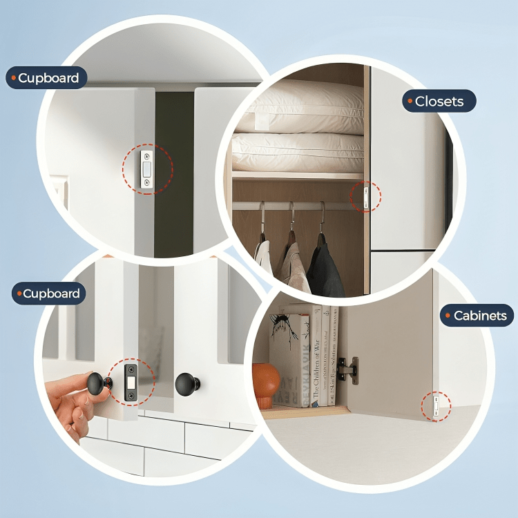 Cerradura de seguridad compacta – Protege tus objetos con un clic (x4) 