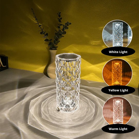 Lampe LED décorative en cristal