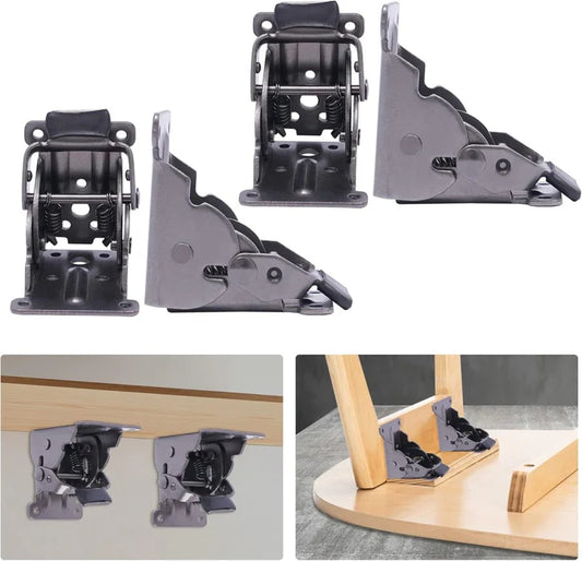 90度で自動ロックする折りたたみ式鋼製家具ヒンジ (x2) 
