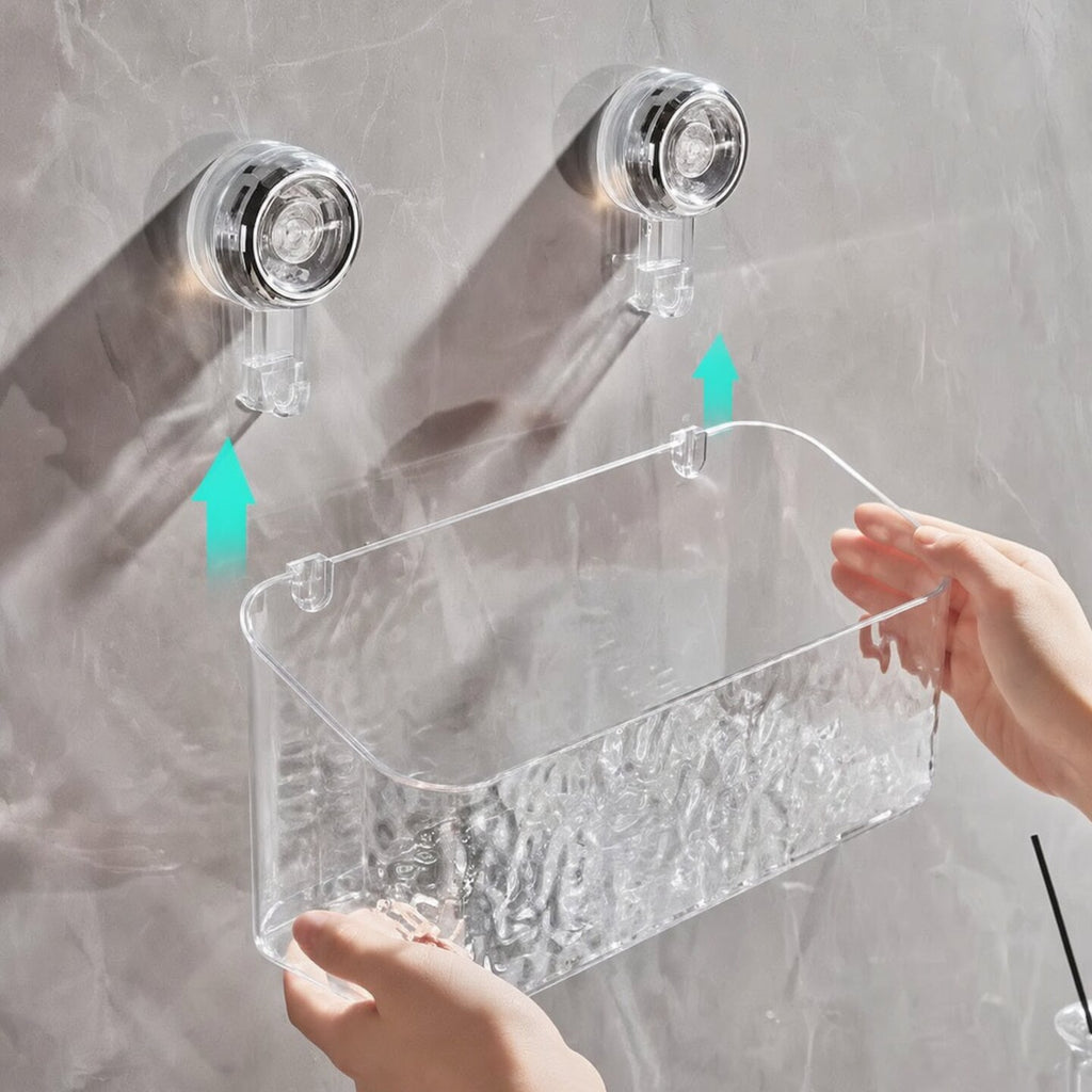 Mensola a muro pratica senza forature per il bagno 