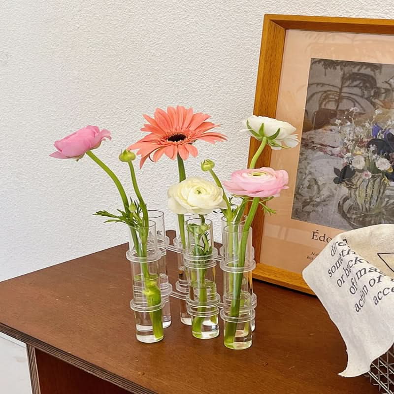 Vaso modular elegante para composiciones florales creativas 