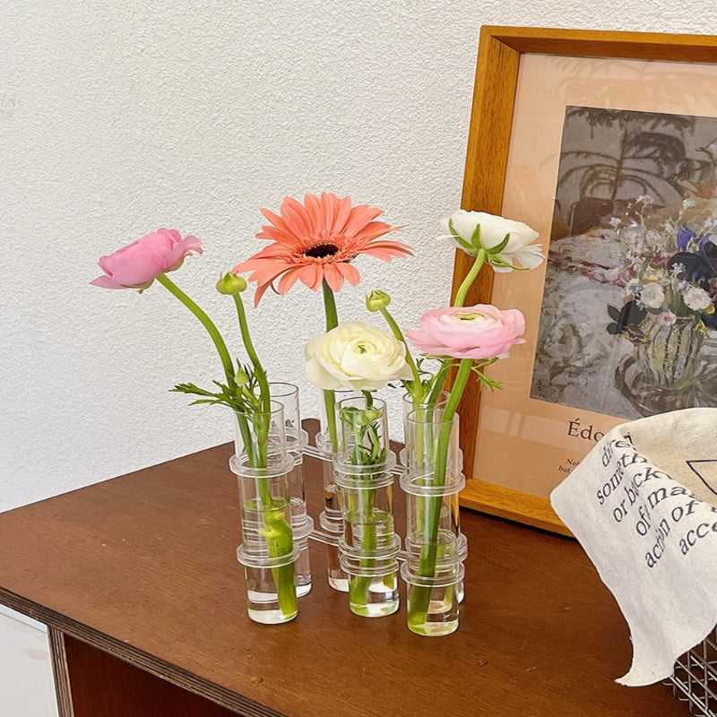 Vase modulaire élégant pour compositions florales créatives (x6)