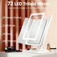 Skládací LED zrcadlo se 3 panely pro precizní líčení 