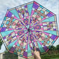 Umbrelă vitral: eleganță și protecție instantanee 