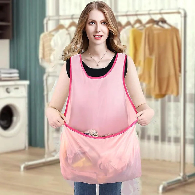 Tablier sac à linge multifonction