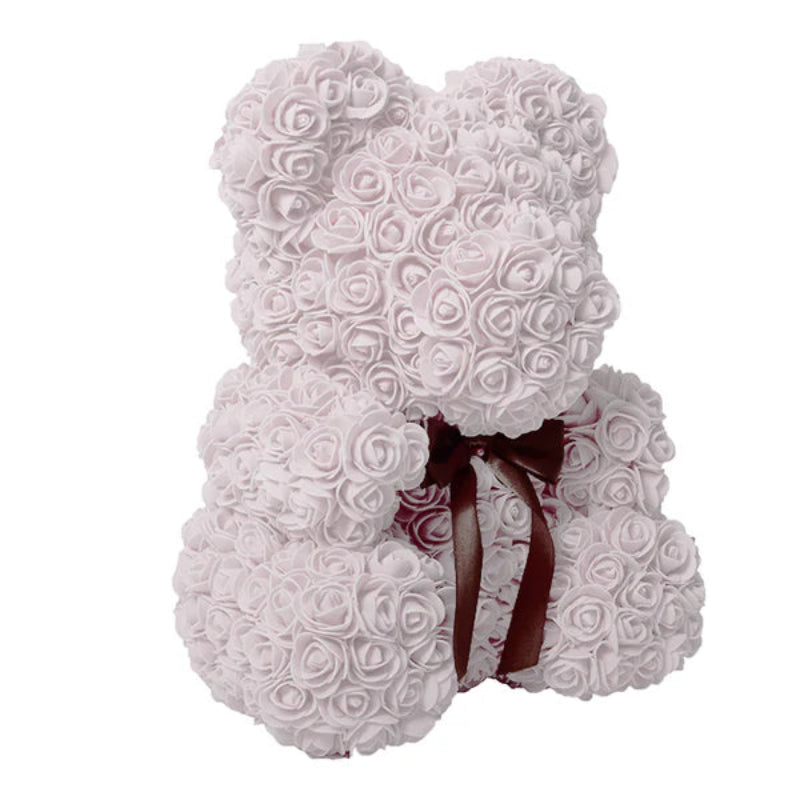 A flowery teddy bear for eternal emotions 